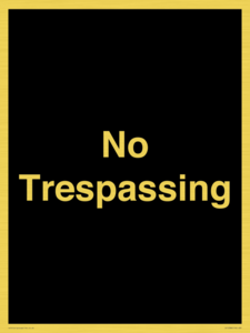 No Trespassing